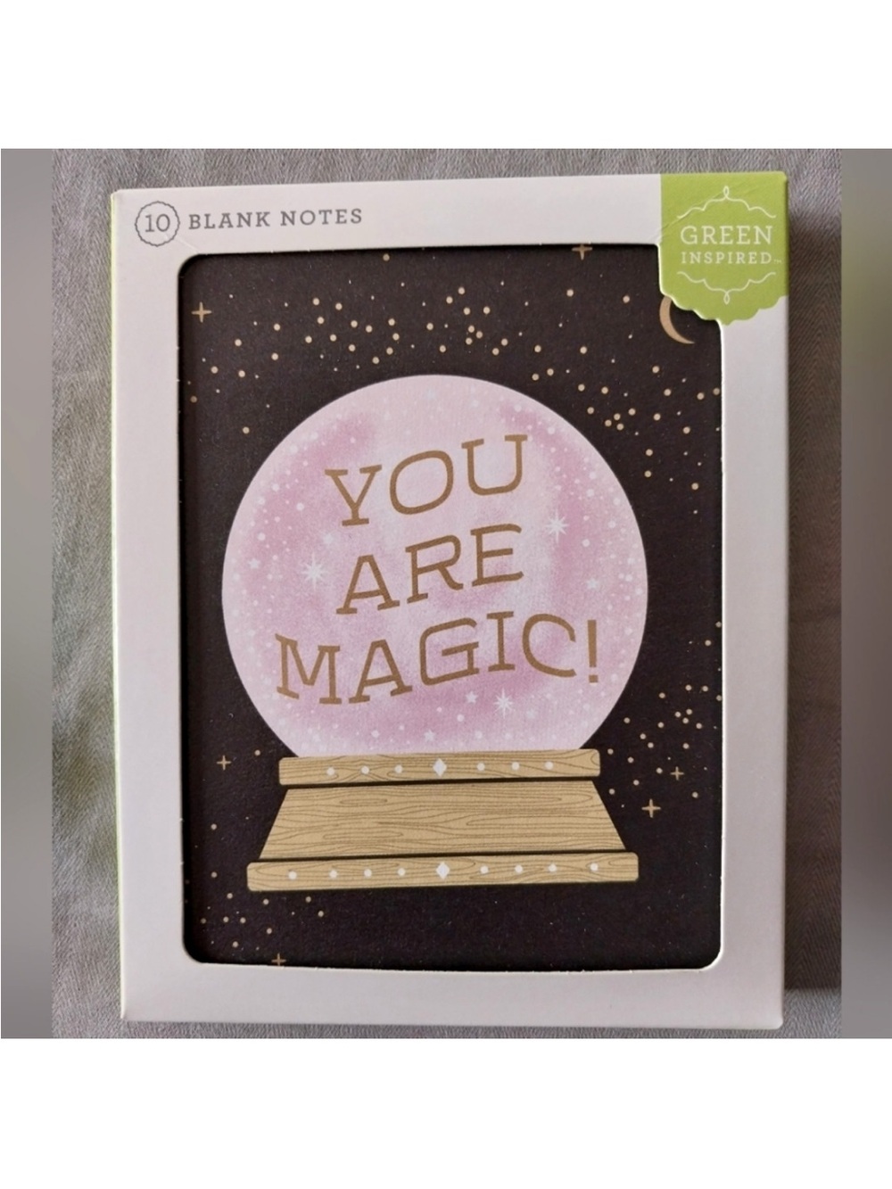 You are magic! Crystal Ball blank cards with envelopes